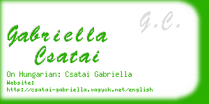 gabriella csatai business card